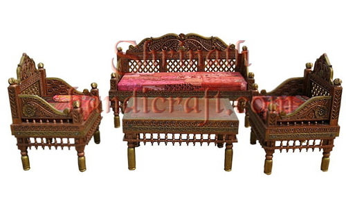 Copper & Brass Emboss Painted Sofa Set