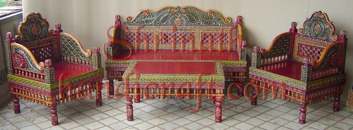 Hand Painted Sheesham Sofa set