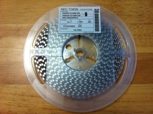 Nec Smd Tantalum Capacitor Teesvc1E106K12R 10Uf 25