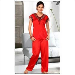 Red Women Night Suit