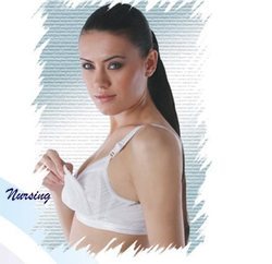 Nursing Bras - Cotton Blend, Sizes 32-40 | White, Plain Design for Comfort and Support