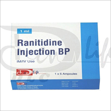 Ranitidine Injection - 50 mg/mL , Fast-Acting Allergy Relief, Sodium Chloride Free