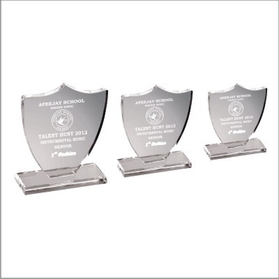 Acrylic-Trophies - Acrylic, Three Sizes, Clear | Rectangular Base, Elegant Design, Customizable Engraving