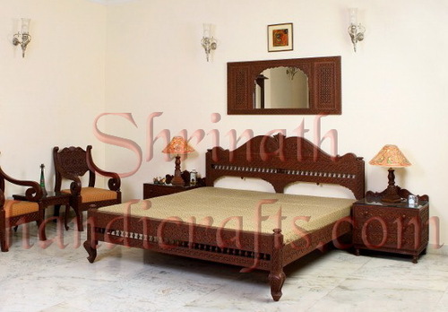 Carved Teak Bed