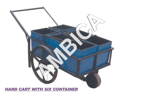 Hand Cart With Six Container- A-134