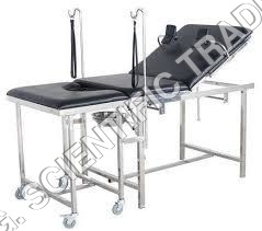 Black & Silver Obstetric Delivery Bed
