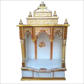 White Marble Emboss Work Temple