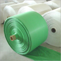 PP Woven Fabric - Polypropylene Material Size as Per Requirement Green & White Color Plain Texture | Lightweight Waterproof High Strength