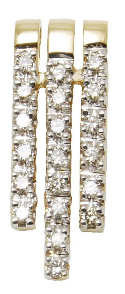 18K Solid Gold Diamond Pendant For Girls, Real Diamond Jewelry Daily Wear Diamond Clarity: Fl