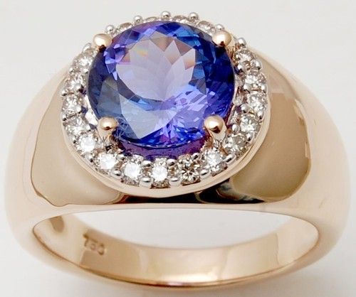 White Gold With Diamond Ring, Blue Sapphire Stone