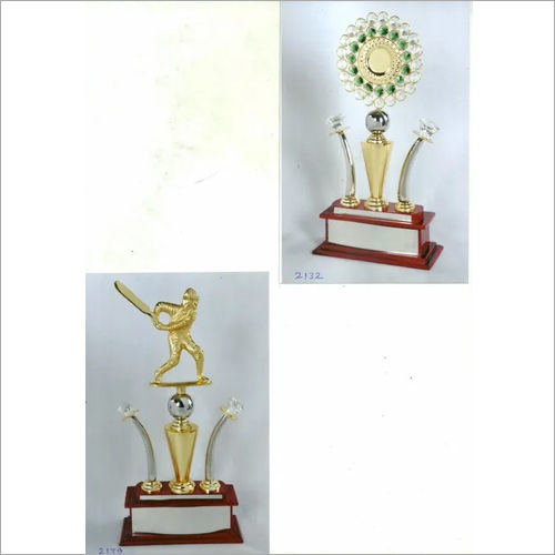 Cricket Metal Trophy