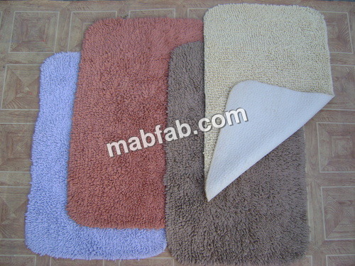 tufted bath mats with latex (rubber backing)