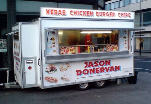 Mobile Food Stall - Fiberglass 2.5m x 2m x 1.5m, Electric Powered | Mobile Operation, Easy Setup, Durable Structure, Attractive Branding