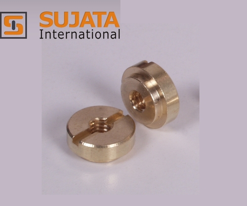 Brass Slotted Round Nut