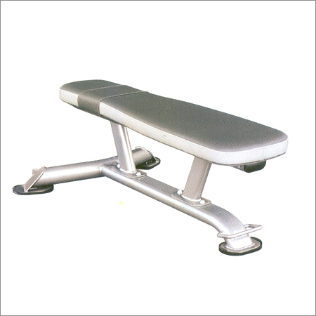 Flat Bench - Adjustable Commercial Grade | Grey Color, Multi-Purpose for Cardio, Endurance, Muscle Gain, and Strength Toning
