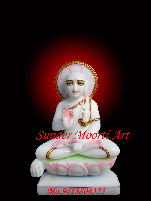 Marble Gautam Swami Statue