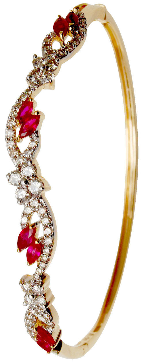 Odorless Ruby Yellow Gold Bracelet, Latest Gold Bracelet