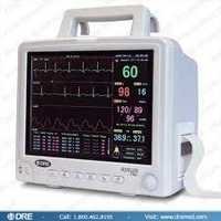 Vital Signs Monitor - 8" Tft Display, 800x480 Pixels | Visual & Audio Alarms, Multi-language Support, Built-in Lithium Battery, Ecg & Nibp Measurement