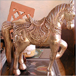 Silver Metal Animal Statues