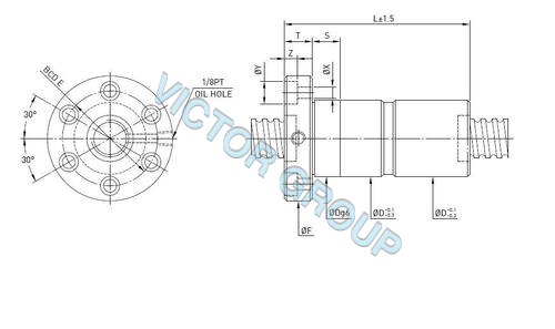 Industrial Hiwin Ball Screw R 32