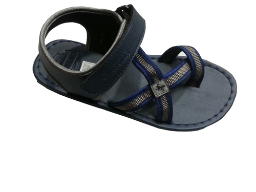 Men Sandal - Leather Synthetic, Infant, Navy Blue | Hook and Loop Closure, Comfort, Breathability, Durability, Lightweight Rubber Sole