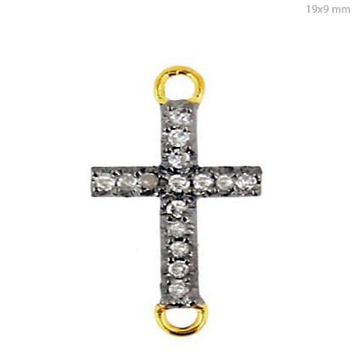 Pave Diamond Cross Connector Finding