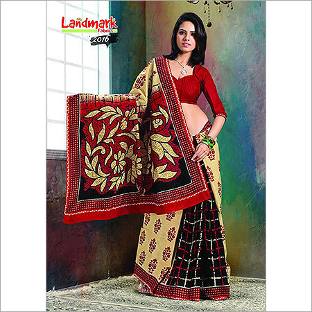Hand Printed Cotton Sarees