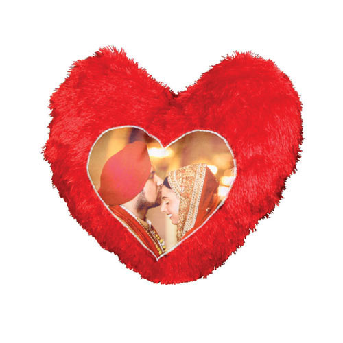 Heart Cushion Fur Double Side