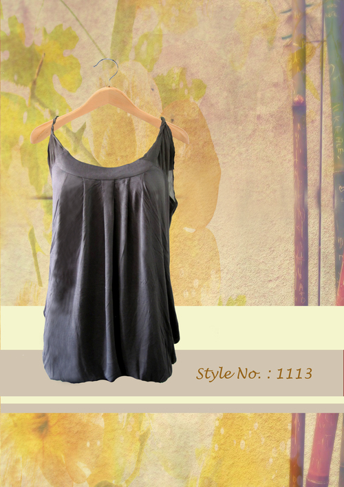 Ladies Stylish Tops - Silk Medium Size 24 Inch Black, Sleeveless | Stylish Design, Perfect Fit, Soft Fabric, Colorfast, Durable, Comfortable, Shrink Resistant