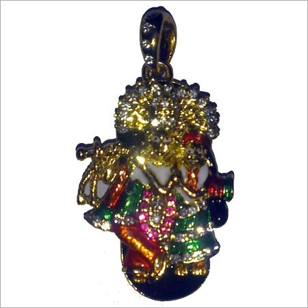 Gold Plated Radha Krishna Pendant