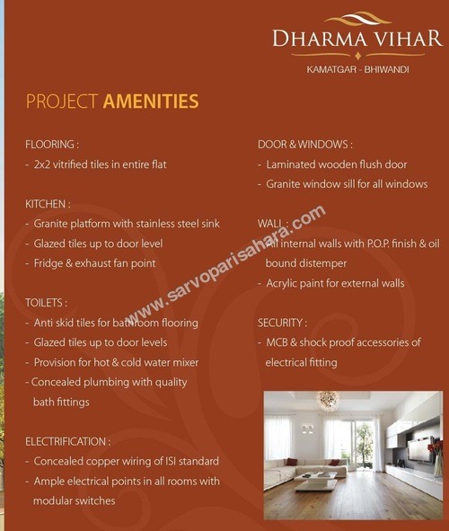 Amenities of Dharma Vihar