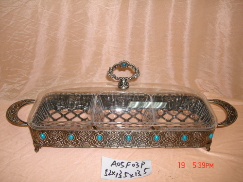 DRY FRUIT TRAY SET WITH 3 BOWLS