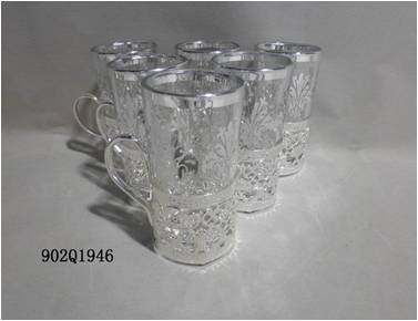 6 PCS GLASS SET - Glass, 250ml, 6x10x10 cm | Crystal Clear, Elegant Design, Dishwasher Safe, Durable, Stackable Design