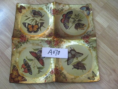 SQUARE FOIL GLASS PLATE
