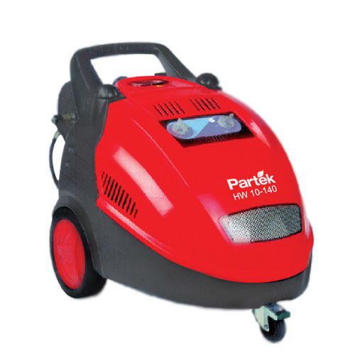 Partek HW 10-140 - Plastic Metal, 40x30x50cm, Red, 1400W, 4 Bar | Powerful Cleaning, Easy Mobility, Versatile Use