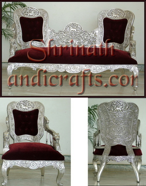 Silver or Metal Mounted Sofa Sets