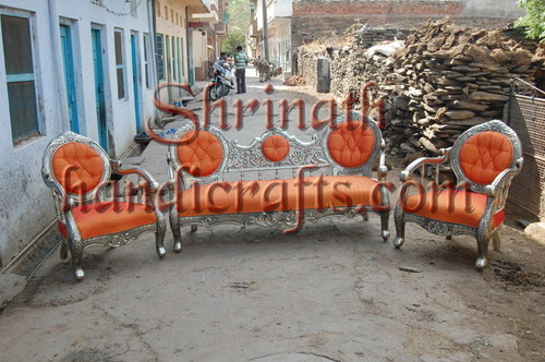 Silver or Metal Mounted Sofa Set