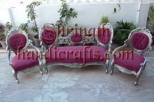 Silver or White Metal Furniture