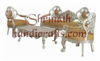 Silver Or White Metal Furniture