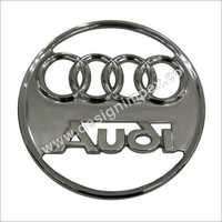3d Logo Metal Sticker - Silver, Round, Standard Size | Handcrafted, Modern Style, Extraordinary Design
