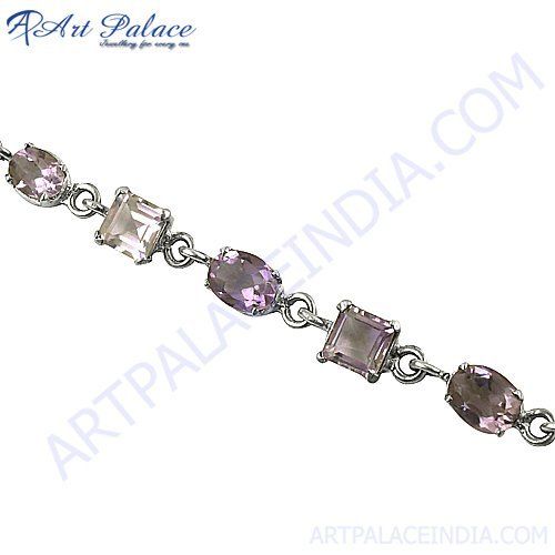 New Stylish Silver Precious Gemstone Bracelets Jewelry, Gemstone Bracelets Jewelry