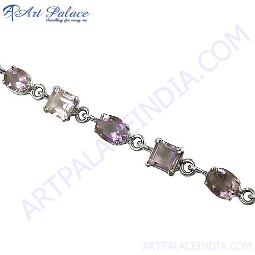 New Stylish Silver Precious Gemstone Bracelets Jewelry, Gemstone Bracelets Jewelry