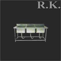 3 Sink Dish Wash Unit