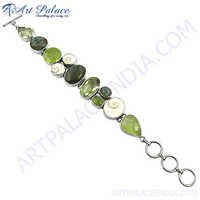 Fashion Jewelry 925 Sterling Silver Charms Bracelets Jewelry - 8.5 Inch, Modern Style, Women, Multi-stone