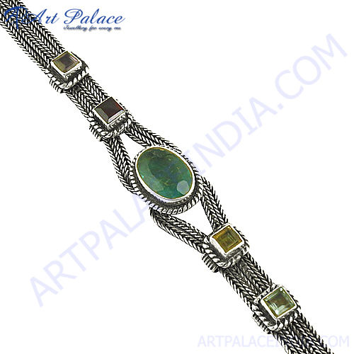 925 Sterling Silver, Popular Design In Simple Silver Chain Bracelets