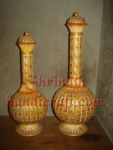 Painted Bone Vases