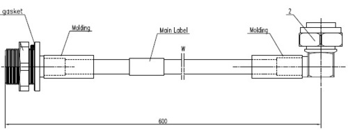 Din Female To Din Male Right Angle  Half Inch S F