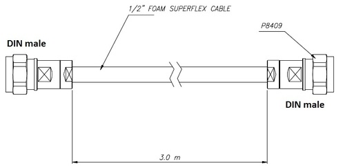 Din Male To Din Male Right Angle Half Inch 3 Meter