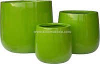 Fiberglass Glossy Planters (Shiny Green)