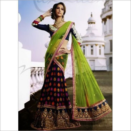 Embroidry Saree and Lehenga Saree With Sequence Heavy Boarder